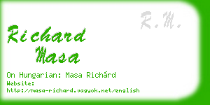 richard masa business card