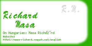 richard masa business card